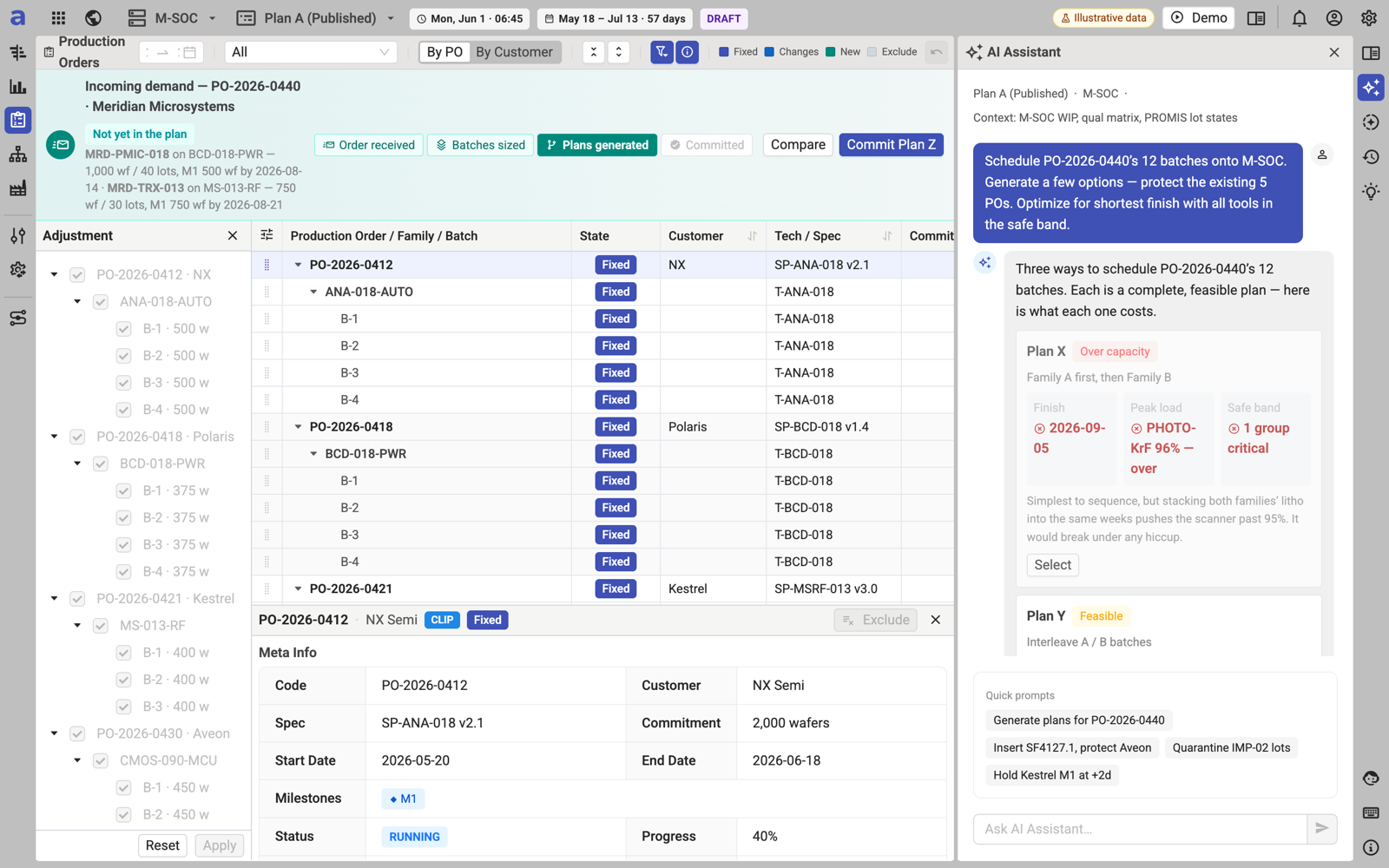 aPlanner MVP — AI assistant proposing three candidate plans
