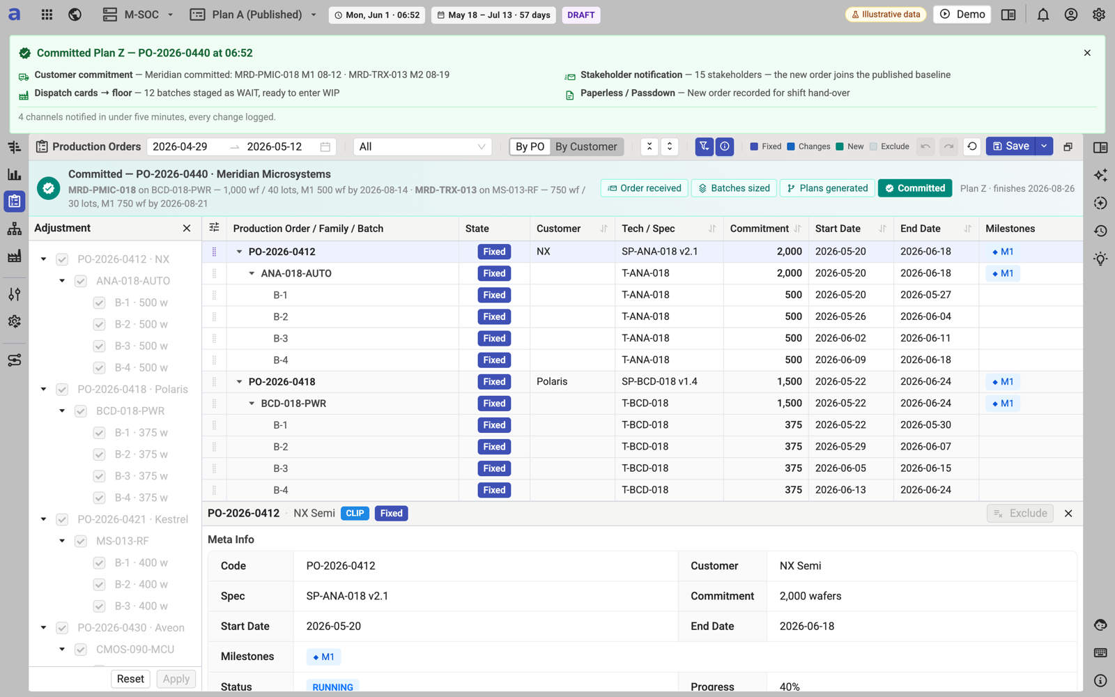 aPlanner MVP — committed plan with automatic fan-out